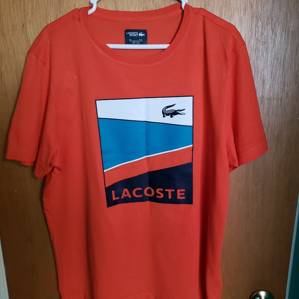 Mens Lacoste short sleeve shirt.